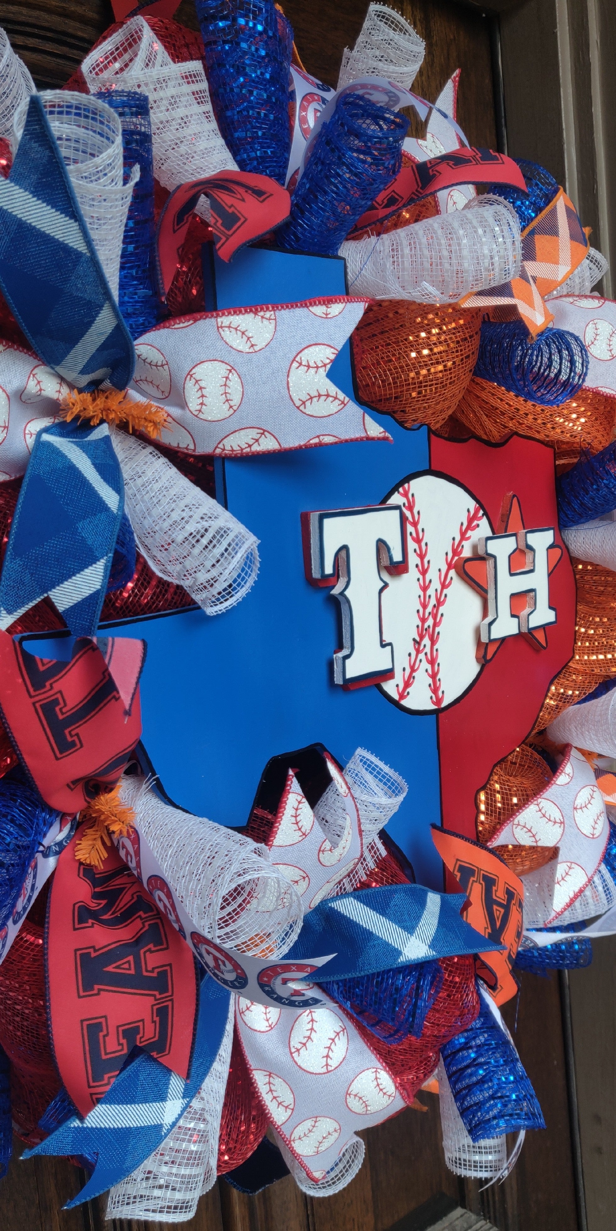 House Divided Football Fan Wreath Sign