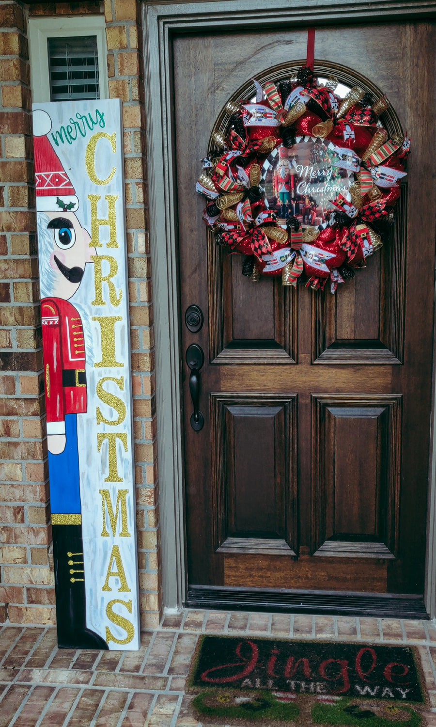 Merry Christmas Nutcracker Door Wreath