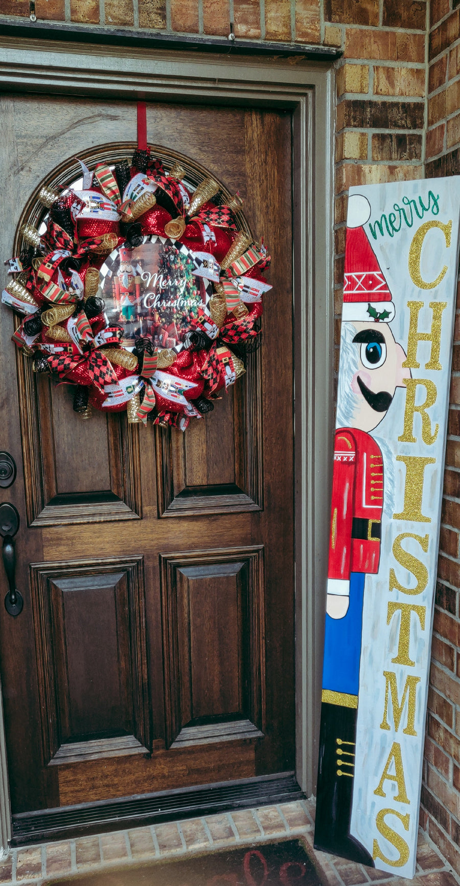 Merry Christmas Nutcracker Front Porch Sign