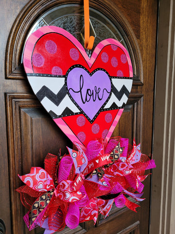 Love Heart Valentines Door Rail