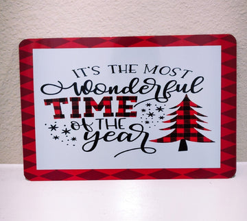 Most Wonderful Time Of The Year Christmas Sublimation Sign
