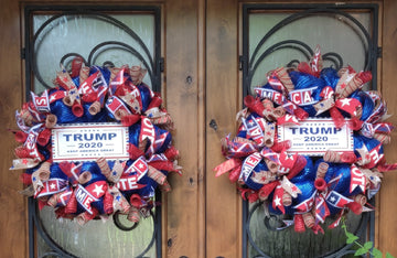 Trump Keep America Great Patriotic Door Wreath