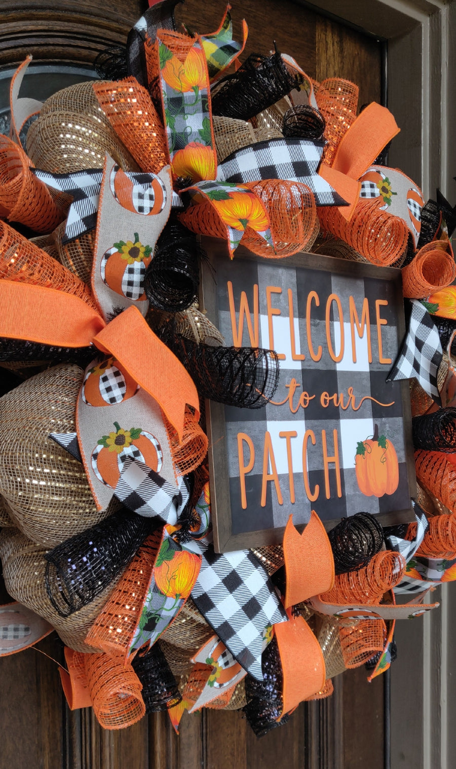 Welcome To Our Pumpkin Patch Door Wreath