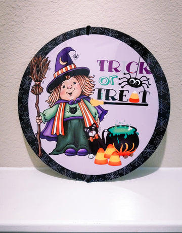 Trick or Treat Halloween Witch Sublimation Sign