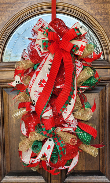Santa Claus Ho Ho Ho Christmas Swag Door Wreath