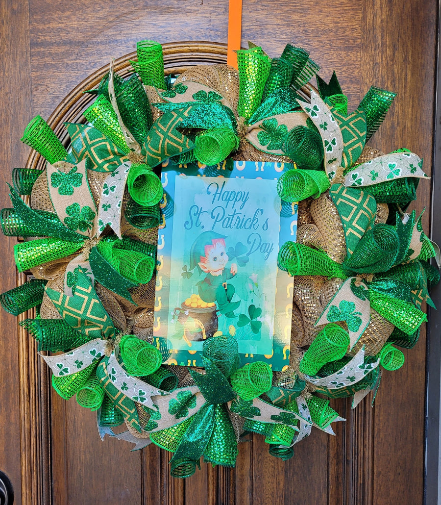 Happy St. Patrick's Day Door Wreath