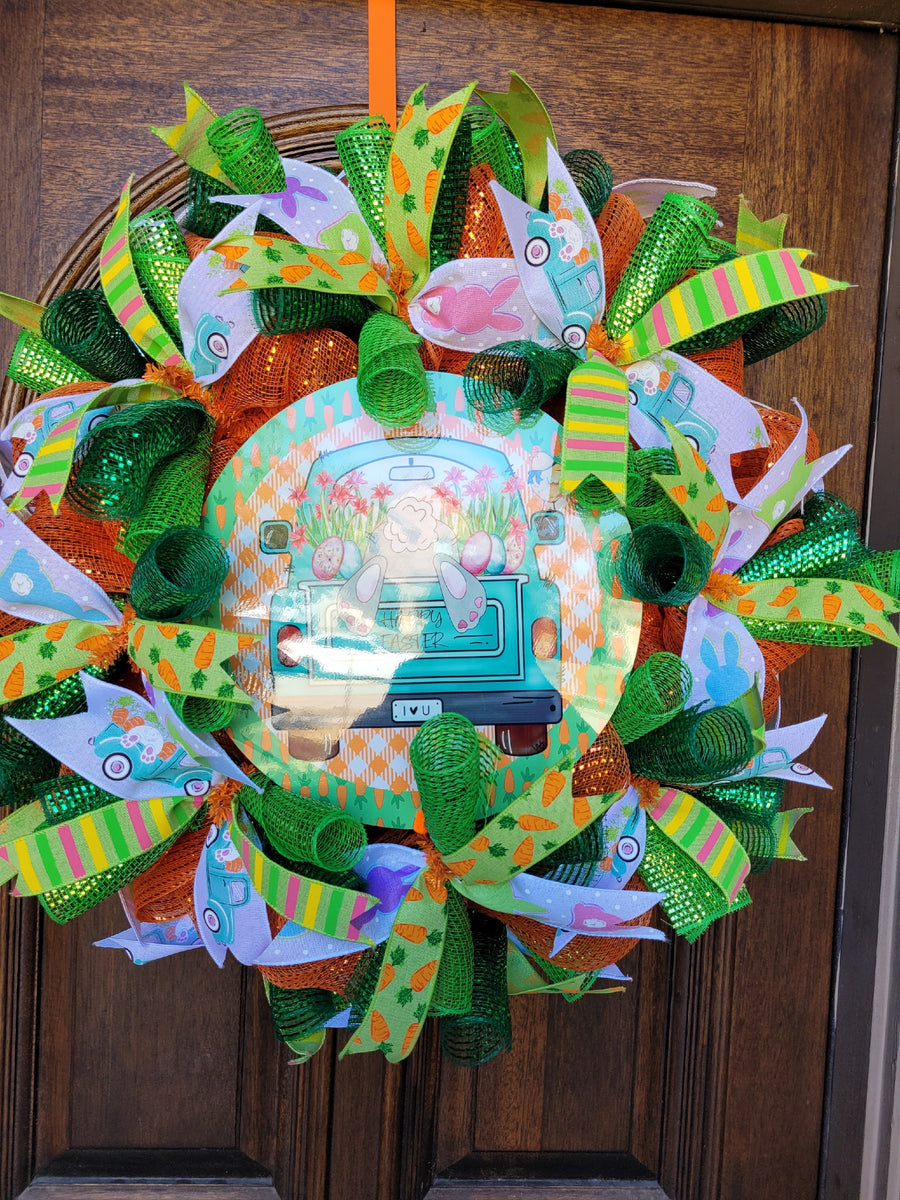 Happy Easter Truck Door Wreath