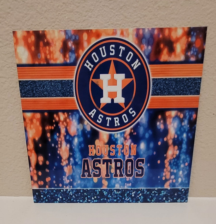 Houston Astros Logo Bling Sublimation Sign