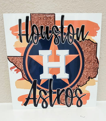 Bling Texas Astros Sublimation Sign