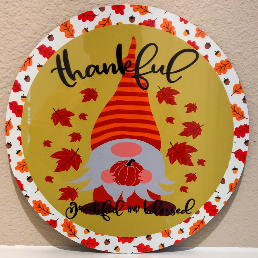 Thankful & Blessed Gnome Sublimation Sign | Mesh With It