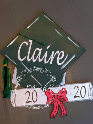 mesh with it Personalized Graduation Cap Wooden Sign