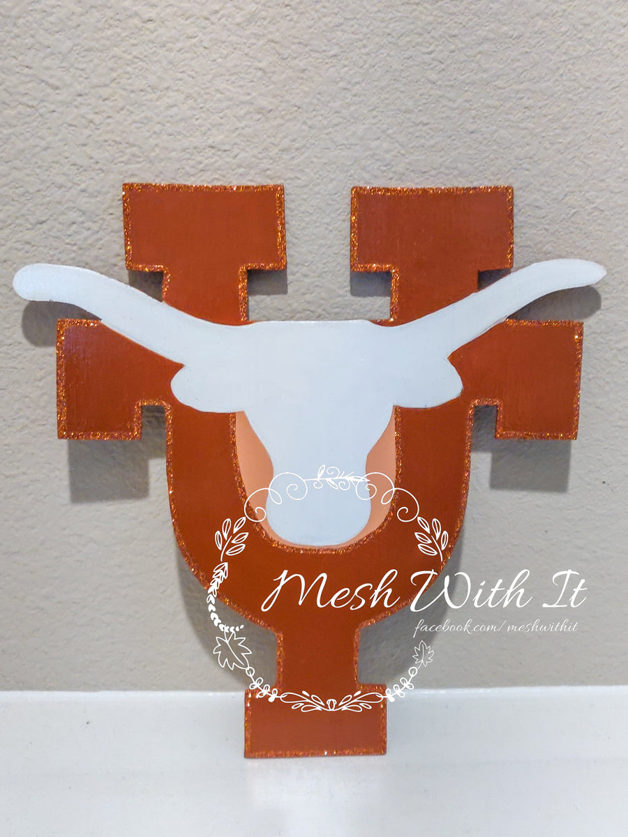 mesh with it University of Texas Austin Longhorns Wooden Sign