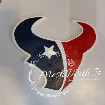 mesh with it Houston Texans Wooden Sign