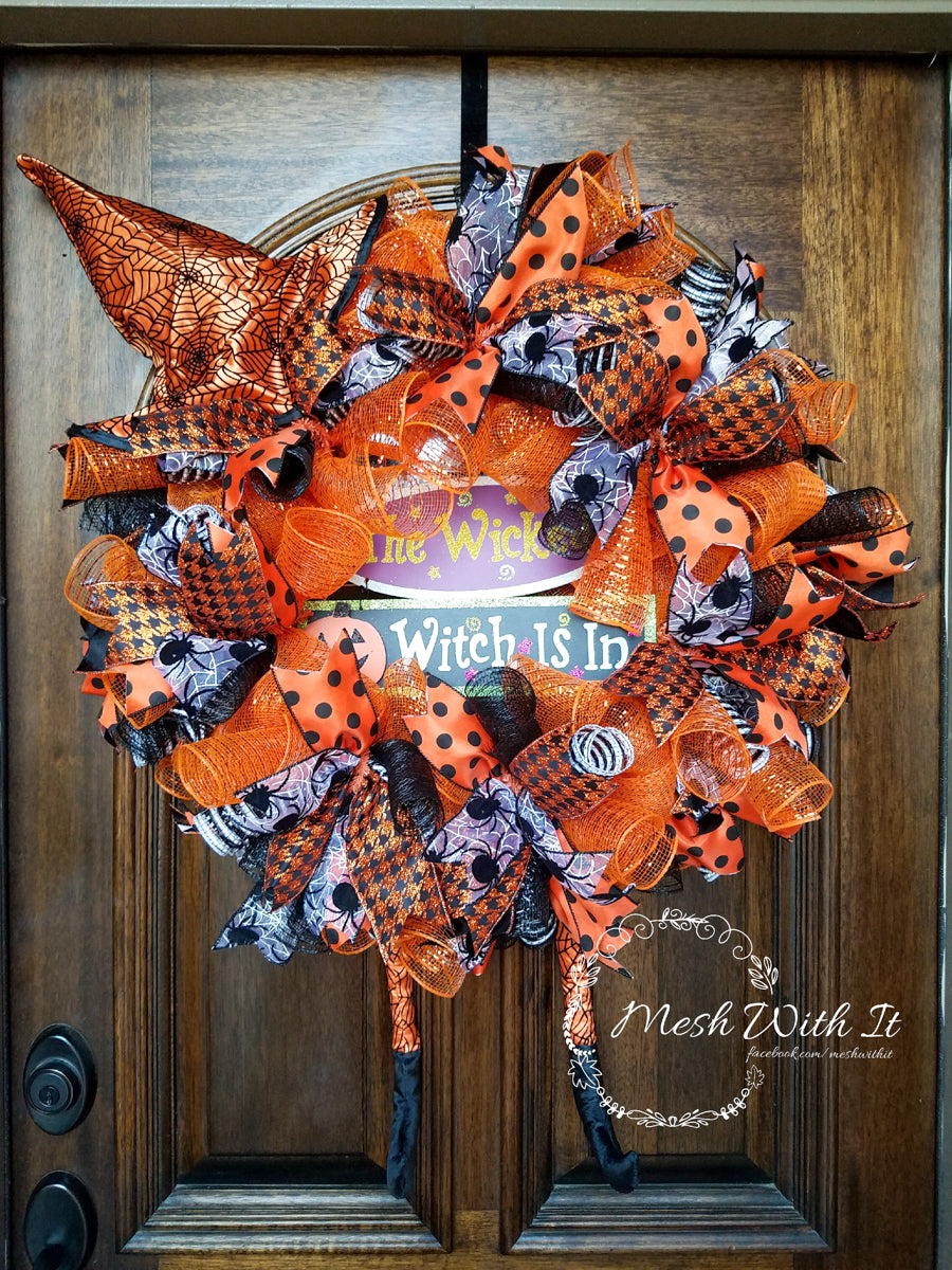 Wicked Witch is In Door Wreath