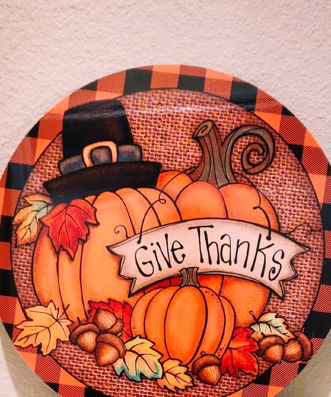 Give Thanks Fall Sublimation Sign